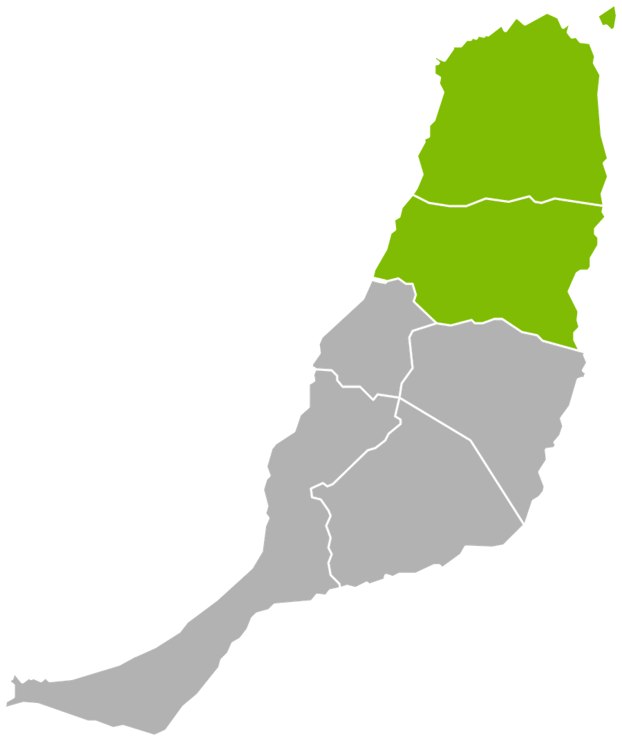 Mapa de la zona comercial Fuerteventura Norte