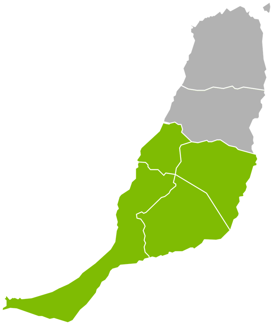 Mapa de la zona comercial Fuerteventura Sur