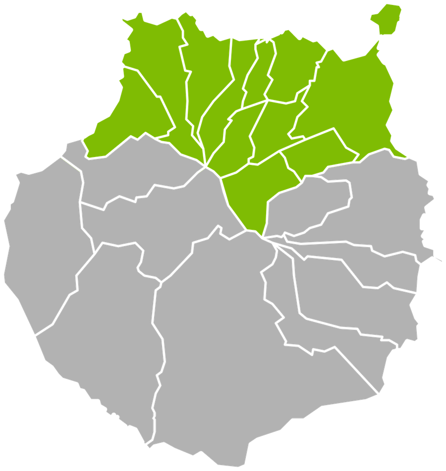 Mapa de la zona comercial Gran Canaria Norte