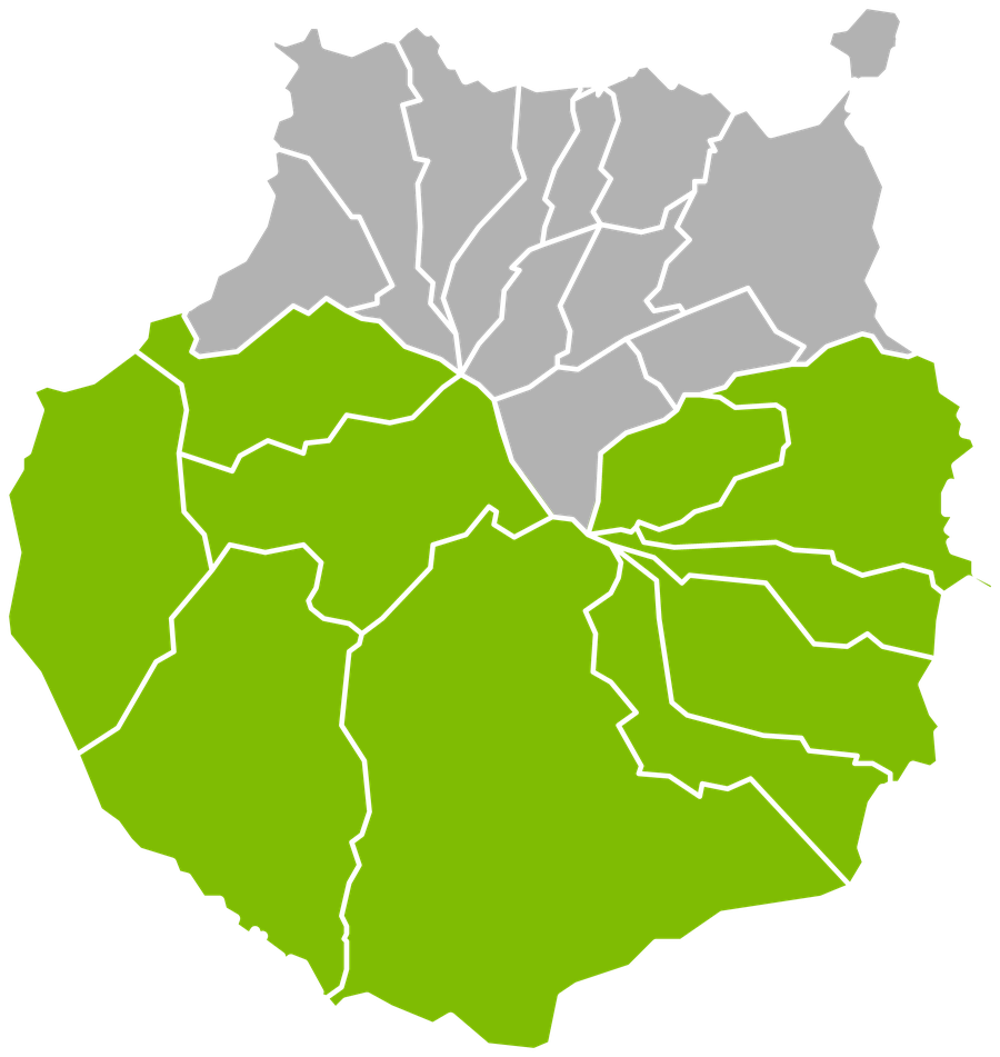 Mapa de la zona comercial Gran Canaria Sur