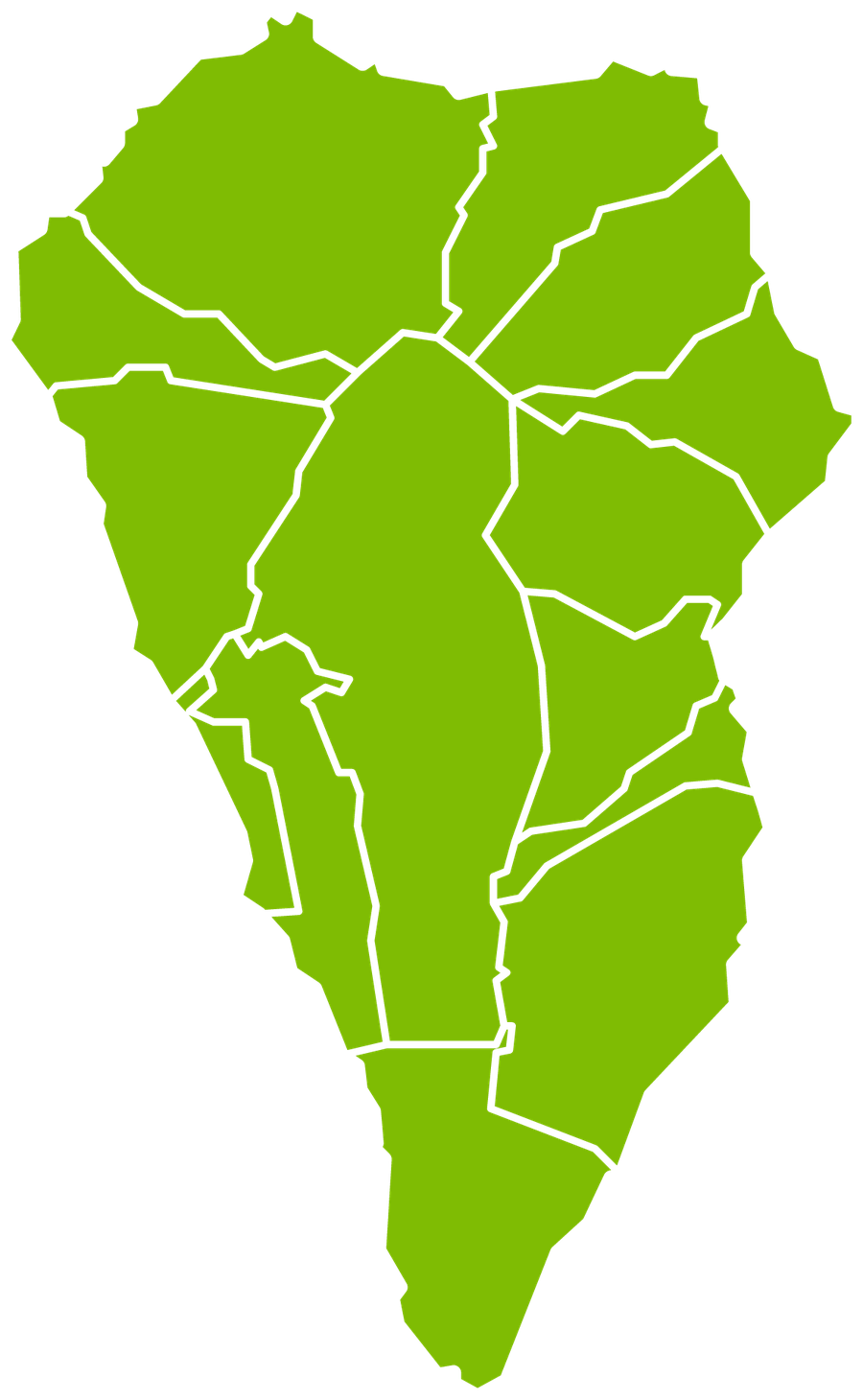 Mapa de la zona comercial La Palma