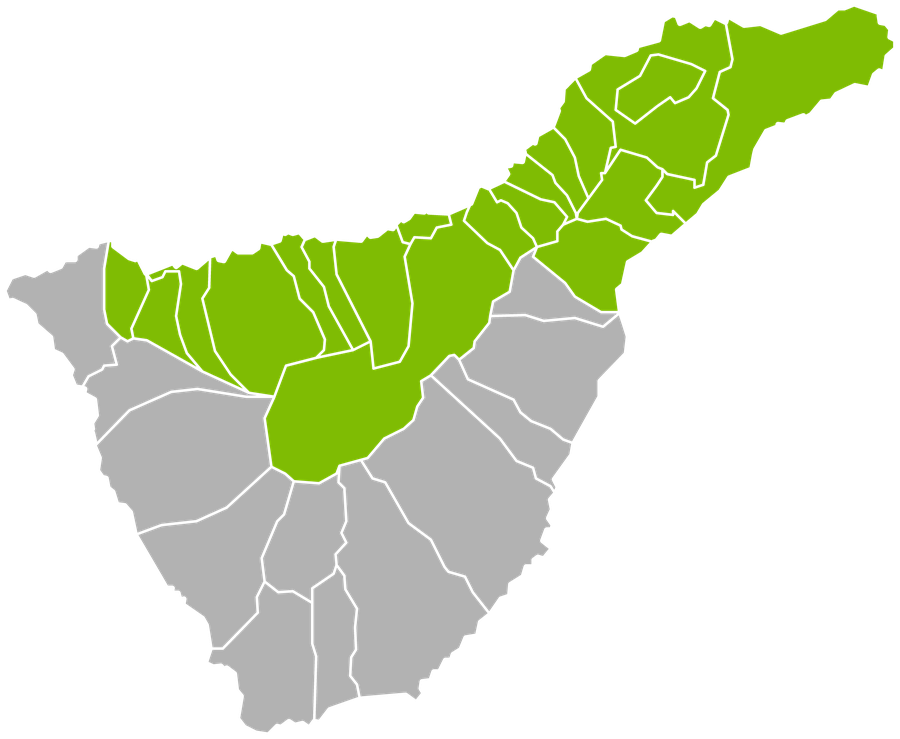 Mapa de la zona comercial Tenerife Norte