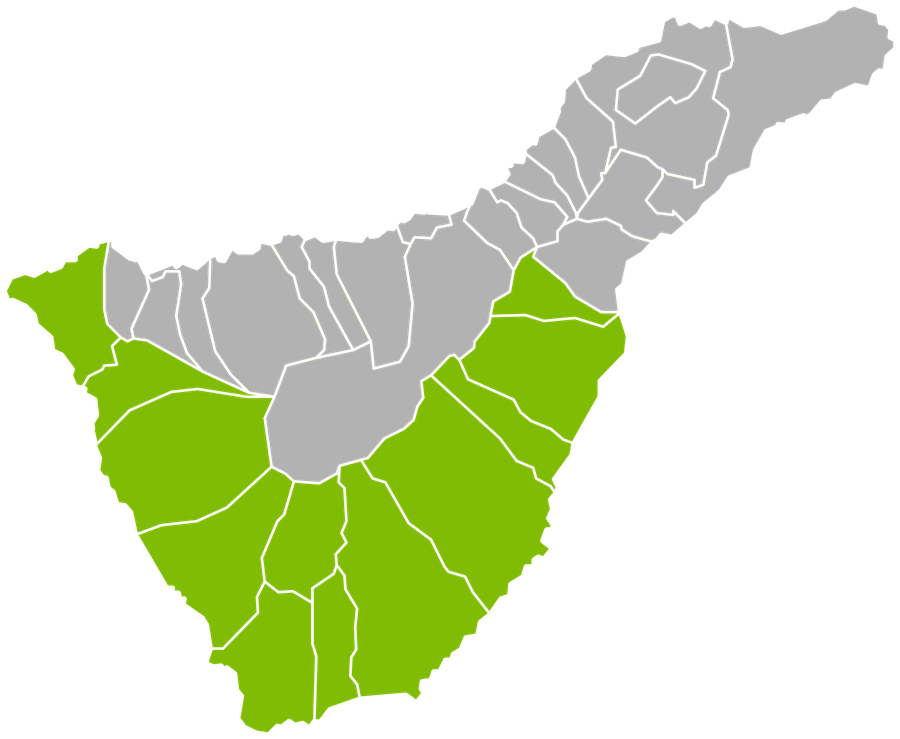 Mapa de la zona comercial Tenerife Sur